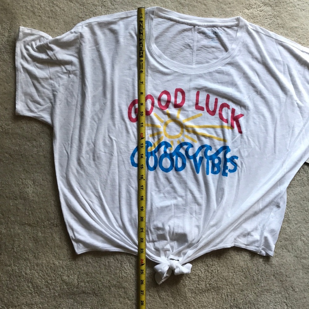 2 LEFT - NEW Graphic Good Luck Good Vibes festival  tee - Picture 7 of 8